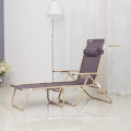 Chaise pliante de plage de chaise longue de plage se pliante avec le repose-pieds